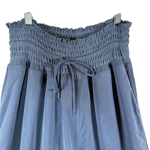 Free People FP Movement MIA Smocked Waist Wide Leg Pull-On Twill Pants | S/M - Picture 10 of 13